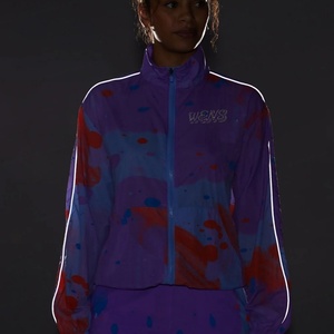 Men Breathable Regular <b>Lightweight</b> <b>Running</b> Anorak Zip-Up Reflective Windbreaker <b>Jackets</b> with Print -TEX - Product Image 4