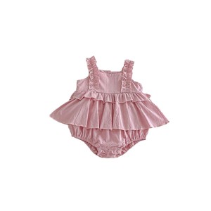 Nuevo Pelele de Verano 2026 Estilo Coreano con Volantes para Bebés Niñas, Ropa de Color Sólido para Salir - Product Image 5