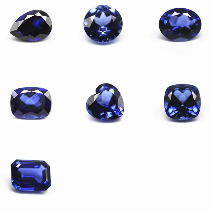 Rund/Oval/Birne/Herz/Marquise/Kissen Natur schliff Königsblau Saphir kultiviert lose Edelsteine Labor erstellt blaue Saphir Edelsteine