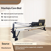 Reformer de Pilates Profesional de Aluminio Blanco para Gimnasio, Equipo Completo con Programas