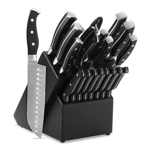 19-teiliges Küchenmesser set Block Edelstahl messerset mit Anspitzer
