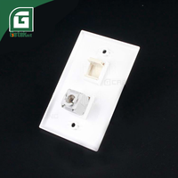 GETEKnet ODM OEM Haute Qualité ABS RJ45 Blanc Noir Plastique Réseau Keystone Jack Floor Box Socket Telecom Parts Network Face