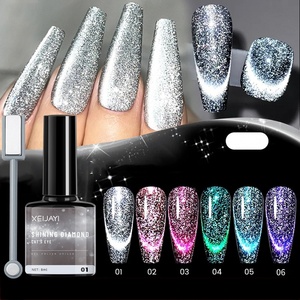 Gel pour ongles effet œil de chat diamanté scintillant, explosion de brillance, rebondissement, effet diamant réfléchissant, huile pour ongles en gel, art des ongles, nouvelles couleurs populaires - Product Image 1