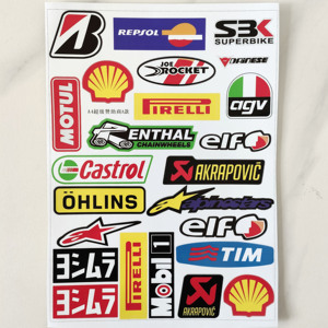 Feuilles d'autocollants en vinyle PVC imperméables personnalisées, autocollants promotionnels mignons avec logo, autocollants adhésifs pour <span class=keywords><strong>moto</strong></span> - Product Image 4