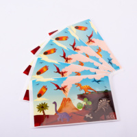 Autocollants personnalisés en papier adhésif imperméable holographique à gratter avec animaux de dessin animé pour bouteilles d'eau, impression personnalisée découpée