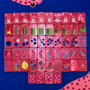 Juego de Mahjong Portátil Moderno de Acrílico Rosa, Personalizado, Decorativo, para Viajes, Regalo - Product Image 2