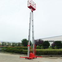 Plateforme élévatrice verticale à mât en aluminium électrique autopropulsée portable de 6 m, plateforme élévatrice pour une seule personne pour les travaux en hauteur en intérieur
