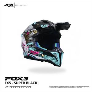 Casco de Motocross JPX Fox3 con Correa Magnética, con el Impresionante Motivo FX5 Super Black para un Rendimiento Inigualable - Product Image 5