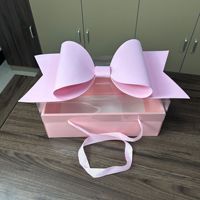 Boîte cadeau pour fleurs recyclable avec design nœud, boîte transparente pour bouquet de fruits, emballage pour mariage, Saint-Valentin, anniversaire