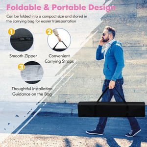 Tente de camping en acier 10x10 avec couverture en PVC rose pour 6 à 8 personnes, sac de transport inclus, pour événements professionnels et camping en plein air - Product Image 3