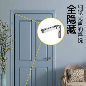 Bisagra de puerta ajustable de 180 grados, de aleación de zinc, pivotante oculto superior e inferior para puertas de madera y uso en cajones - Product Image 4