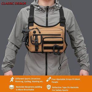 Échantillon gratuit Sac de poitrine tactique rétro pour femme avec bandoulière sous le bras en PU Sac à bandoulière multifonctionnel de mode extérieur Pur - Product Image 4