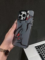 Coque de téléphone pour iPhone 16/15 Pro Max avec impression d'yeux d'anime manga noir et blanc, coque antichoc Coque Iphone 	 Coques de téléphone portable
