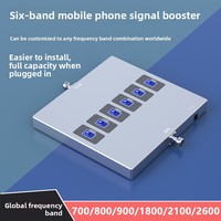Amplificateur de signal mobile universel six bandes 4G/5G avec couverture de 200 100 m² Modèle 0217