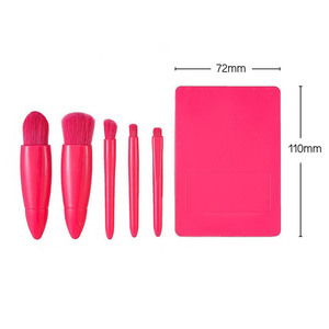 Hot Sales Easy-Taken High-quality Portable Travel Makeup <strong>Brush</strong> Set 5Pcs Mini Face Synthetic Hair <strong>Pop</strong>-up Design Complete Function - Product Image 6