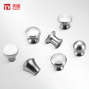 304不锈钢现代家具单孔柜门和抽屉把手圆形单把手 - Product Image 1