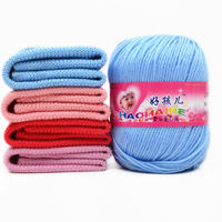 Fil à crocheter 5 plis en coton laitier 100% acrylique pour tricot de bébé, fourni directement par l'usine