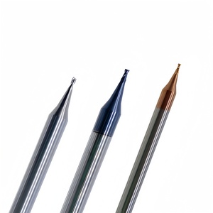 Fraise à micro-fraisage en carbure de tungstène HRC68, haute précision, 2 flûtes, support personnalisé ODM OEM, revêtement AlTin, petit diamètre, bout rond - Product Image 2