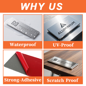 Custom 3d Metal Engraved Logo Tags <strong>Label</strong> Sticker Anodized Aluminum Logo Plate Nameplate Embossed Metal Logo - Product Image 4