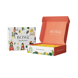 Custom Logo Corrugated Cardboard Colorful Shipping Mailer Box Notebook Clothes Apparel Packaging Box