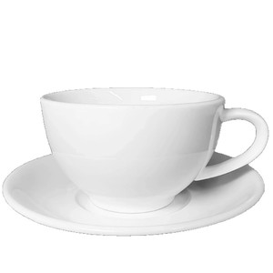 White Ceramic Coffee <b>Cup</b> <b>Set</b> With Saucer And Spoon Solid Color For Presents Chaozhou Origin - Product Image 4