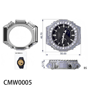 Boîtier de montre serti de diamants D VVS1 Moissanite pour G-series Shock, entièrement serti de diamants, passe le testeur de diamants, certification GRA - Product Image 4