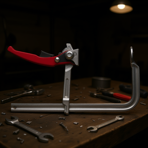 Fervi Tempered Steel Clamp For Mechanics 100mm Length Heavy Duty Metal Holding <b>Tool</b> - Product Image 3