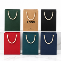 Sacs en papier personnalisés avec logo imprimé, biodégradables, recyclables, de différentes couleurs, pour restaurants, plats à emporter, épiceries, supermarchés