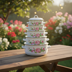 Casserole <span class=keywords><strong>en</strong></span> émail de 16 à 24 cm <span class=keywords><strong>avec</strong></span> <span class=keywords><strong>couvercle</strong></span> <span class=keywords><strong>en</strong></span> verre - Product Image 3