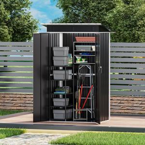 Vente en gros <span class=keywords><strong>de</strong></span> hangar <span class=keywords><strong>de</strong></span> stockage extérieur en acier galvanisé en métal <span class=keywords><strong>6x3</strong></span> hangar <span class=keywords><strong>de</strong></span> stockage d'outils <span class=keywords><strong>de</strong></span> maison pour la cour arrière - Product Image 6