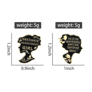 Jane Austen Emaille Pin Proud Booish Girl Zitat Brosche Revers Abzeichen Schmuck Geschenk für literarische Fans - Product Image 6