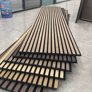 <span class=keywords><strong>Pannelli</strong></span> Acustici in Legno Akupanel Vendita Diretta dalla Fabbrica, <span class=keywords><strong>Pannelli</strong></span> Fonoassorbenti in Vero Legno Impiallacciato <span class=keywords><strong>MDF</strong></span> con Doghe su Feltro PET Nero - Product Image 1