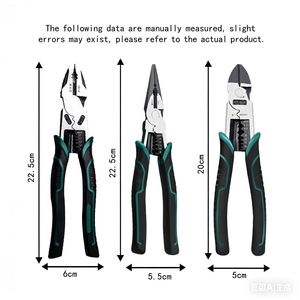Multi-Function Industrial <strong>Long</strong> <strong>Nose</strong> Diagonal Cutting Pliers Chrome Vanadium Steel Soft Grip Plastic Red Black DIY Factory - Product Image 2
