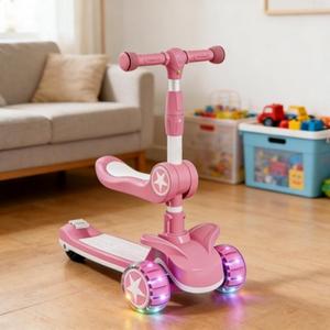 سكوتر أطفال قابل للطي بتصميم بلاستيكي وعجلات من مادة البولي يوريثان للبيع بالجملة - Product Image 6