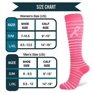 Calcetines hasta la rodilla <span class=keywords><strong>de</strong></span> concienciación sobre el cáncer <span class=keywords><strong>de</strong></span> <span class=keywords><strong>mama</strong></span> con lazo rosa personalizados, calcetines deportivos coloridos para correr para mujer, calcetines <span class=keywords><strong>de</strong></span> compresión para bicicleta <span class=keywords><strong>de</strong></span> 20-30mmHg - Product Image 6