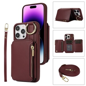 Hot Wallet <span class=keywords><strong>Zip</strong></span> Strap Conception En Cuir Antichoc Accessoires De Téléphone Mobile Cellulaire pour <span class=keywords><strong>Samsung</strong></span> A71 Note 20 Ultra Couverture - Product Image 3