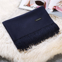 Lady Fashion Style 200*70Cm Solid Color Soft Scarf Cashmere Shawl Wrap Pashmina Unisex Hijab Headband
