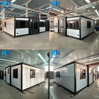 Maisons préfabriquées 40 pieds, 3 chambres, maison modulaire avec cuisine et salle de bain, maison conteneur portable extensible
