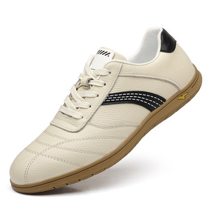 Zapatos Deportivos Blancos para Hombre, con Cordones y Estilo Slip-On, de Cuero Vacuno, con Suela de Goma Acolchada, Ligeros, Modernos, con Punta Cerrada - Product Image 5