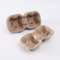 Support à gobelets en pâte à papier à double paroi et double trou, plateau porte-boissons détachable, emballage