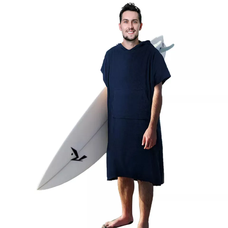 Customized Design Polyester Microfiber Quick Dry Surfing Swimming Diving Quick Dry Your Body Hooded Beach Towel Poncho
