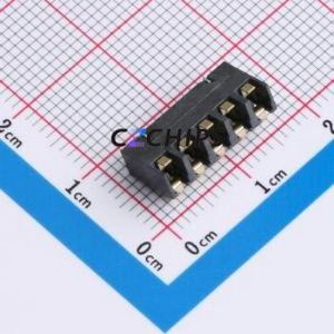 GT-BTP30005-0350B-019B Blade/Spring Contact Battery Connector SMD,P=3mm Connector Spring Contact Type 3mm 5P Vertical Mount - Product Image 2