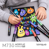 Marqueurs de peinture acrylique PET de qualité supérieure, 96 couleurs, assortiment énorme, couleurs vibrantes, fournitures d'art professionnelles pour l'école, non effaçables