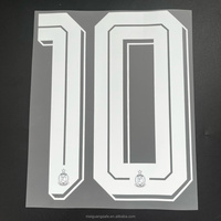 Pegatinas DTF de plastisol personalizadas al por mayor, listas para planchar, para equipos de fútbol, números, letras, logotipos, termoadhesivas, lavables