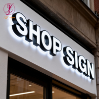 Publicité extérieure, signalétique extérieure, enseigne LED personnalisée pour entreprise, logo LED pour café, restaurant, enseigne LED pour entreprise