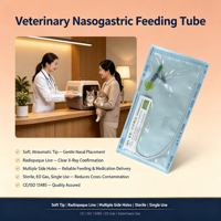 Sonde nasogastrique pour chiens avec ligne radiopacique