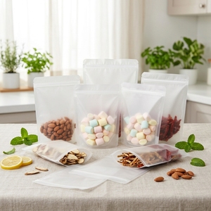 Disponibile Sacchetto per <span class=keywords><strong>Biscotti</strong></span> 14*20+4cm con Stampa LOGO Personalizzata, Chiusura Termica, Sacchetto in Plastica con Zip per Alimenti - Product Image 1