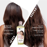 Huile capillaire légère à l'ail 200 ml, absorption rapide, sans résidus gras, pour des cheveux lisses et hydratés, convient aux cheveux secs