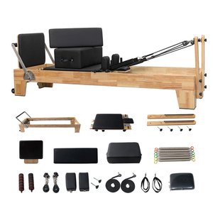 Machine de Pilates Reformer ProCircle Oak, ressorts réglables durables, coussin en PU, <span class=keywords><strong>lit</strong></span> de base écologique pour studio de Pilates - Product Image 3