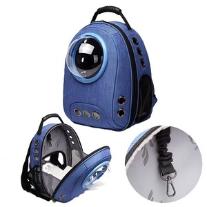 Mochila transportadora de mascotas transparente tipo cápsula espacial, muy vendida en la fábrica BSCI, mochila Oxford para gatos y cachorros, ideal para fines de semana. - Product Image 1
